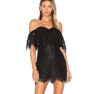 Lovers + Friends Lush Off Shoulder Lace Mini Dress XS